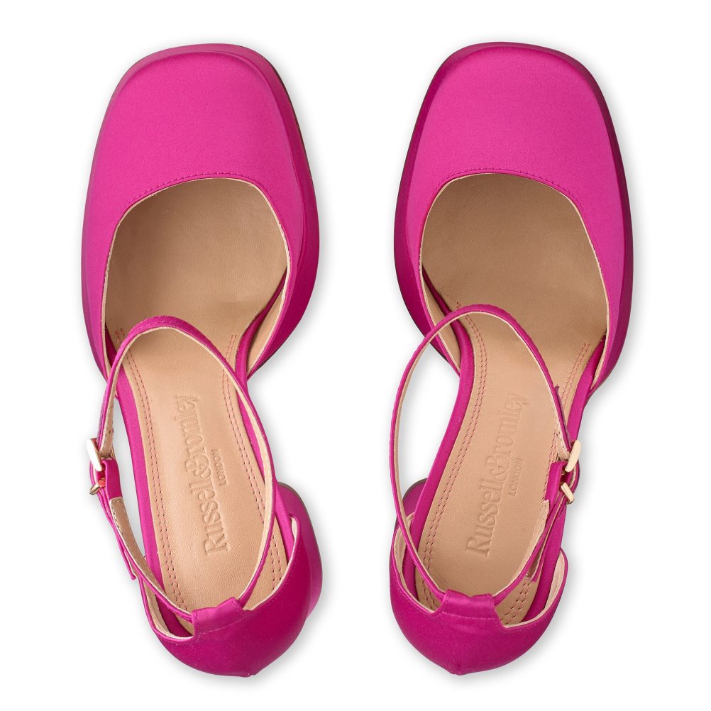 Dámské Sandály na Podpatku Russell & Bromley Flawless Extreme Platformy Růžové | CZ-91806T