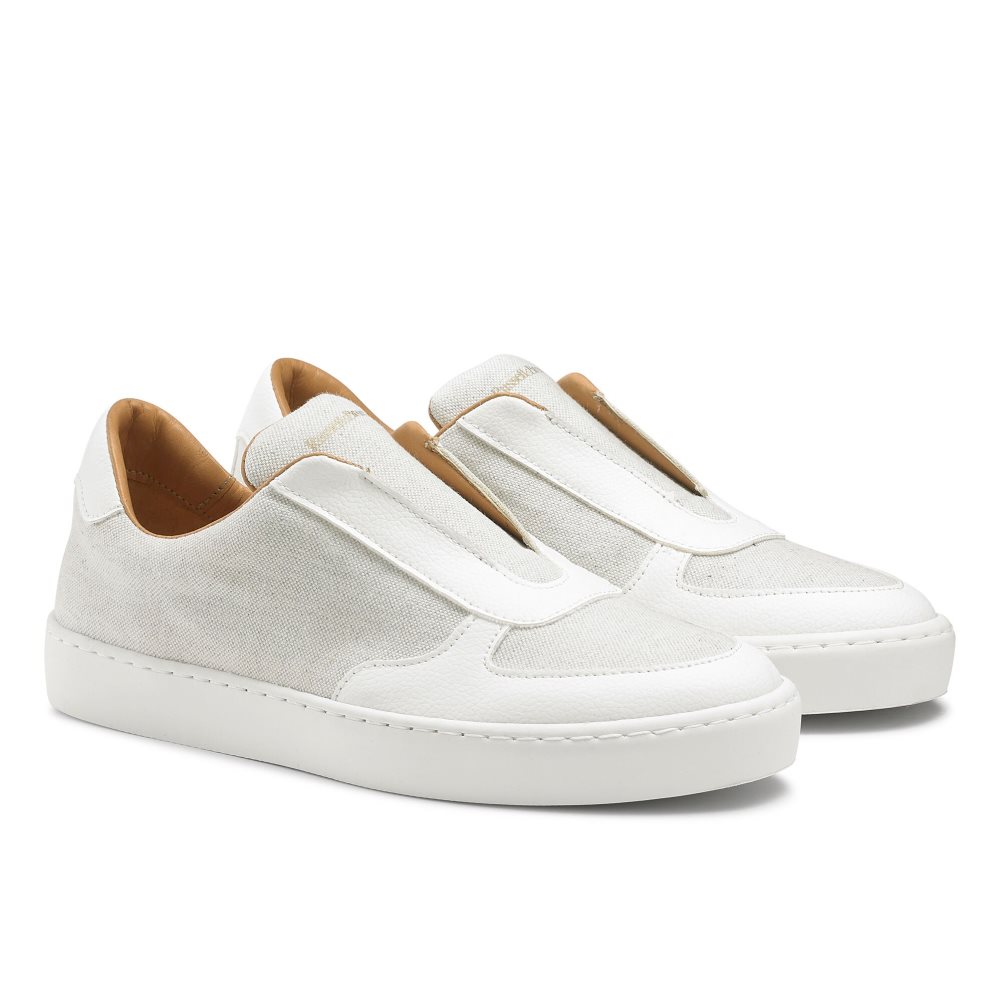 Dámské Tenisky Russell & Bromley Fifth Ave Eco Laceless Bílé | CZ-09468Z