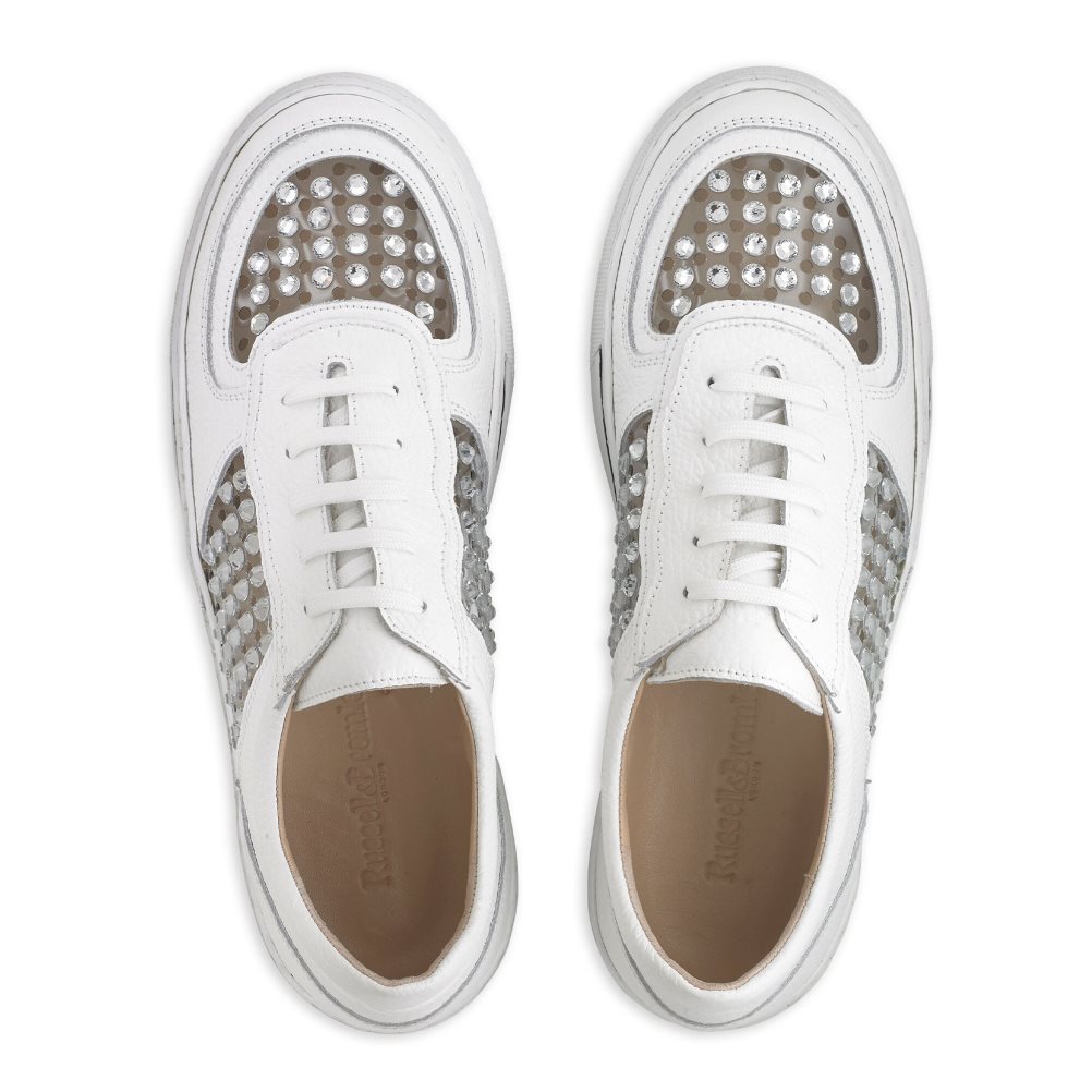 Dámské Tenisky Russell & Bromley Glossy Perspex Bílé | CZ-67293I
