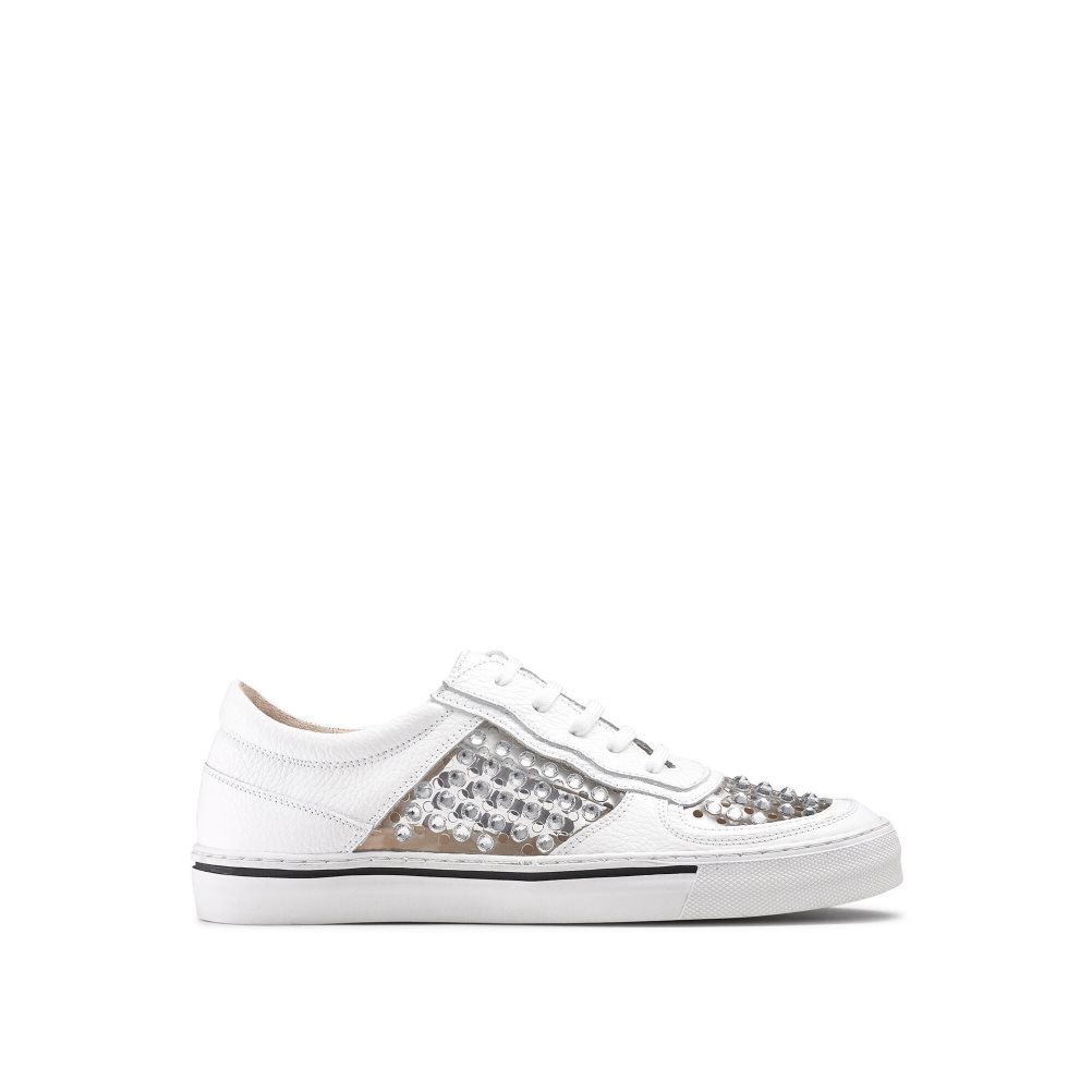 Dámské Tenisky Russell & Bromley Glossy Perspex Bílé | CZ-67293I