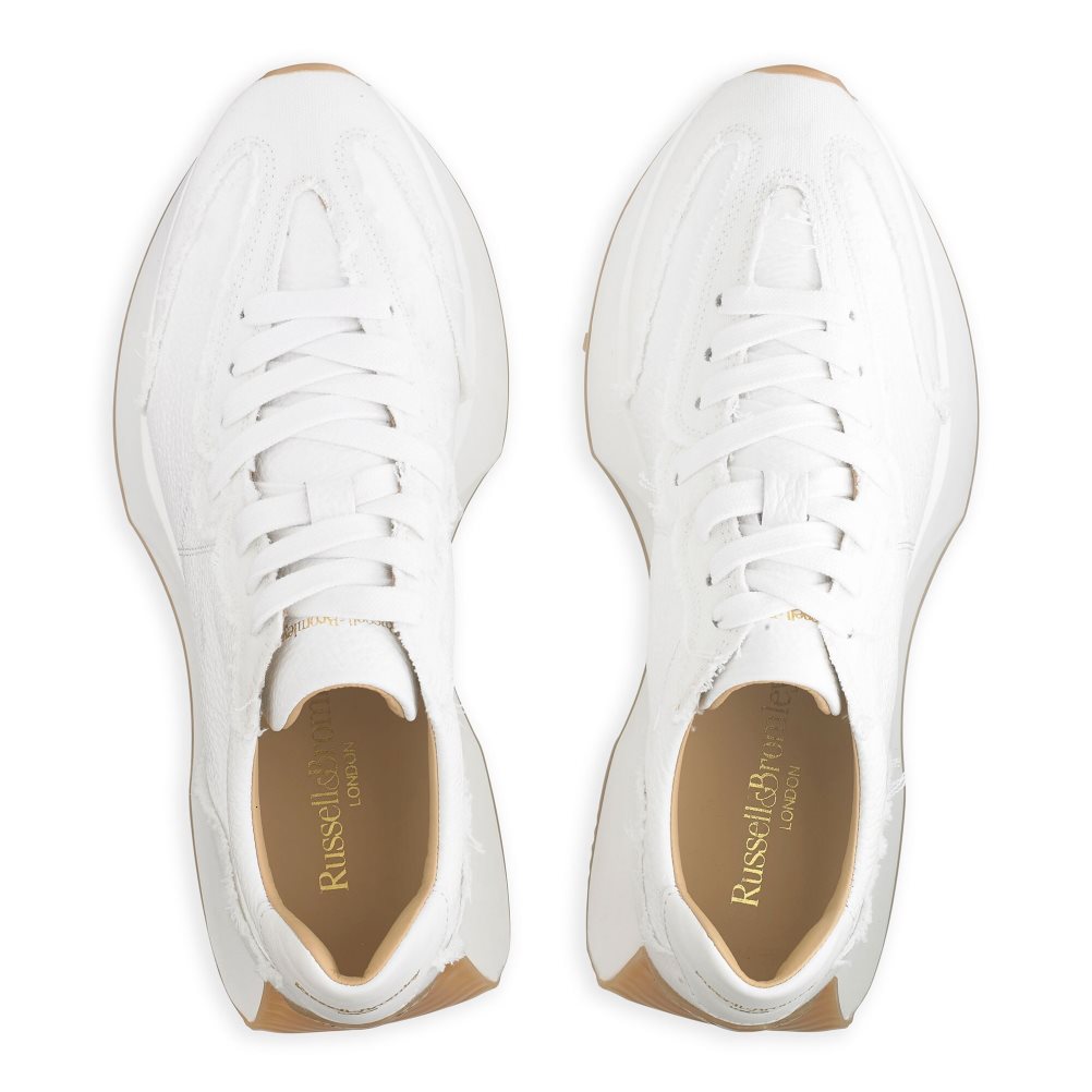 Dámské Tenisky Russell & Bromley Hourglass Flared Sole Bílé | CZ-43016O