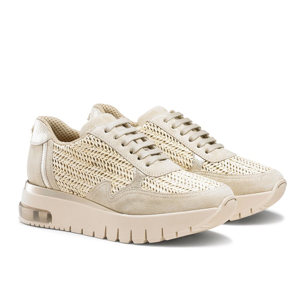 Dámské Tenisky Russell & Bromley Island Hop Raffia Runner Šedé | CZ-78391H