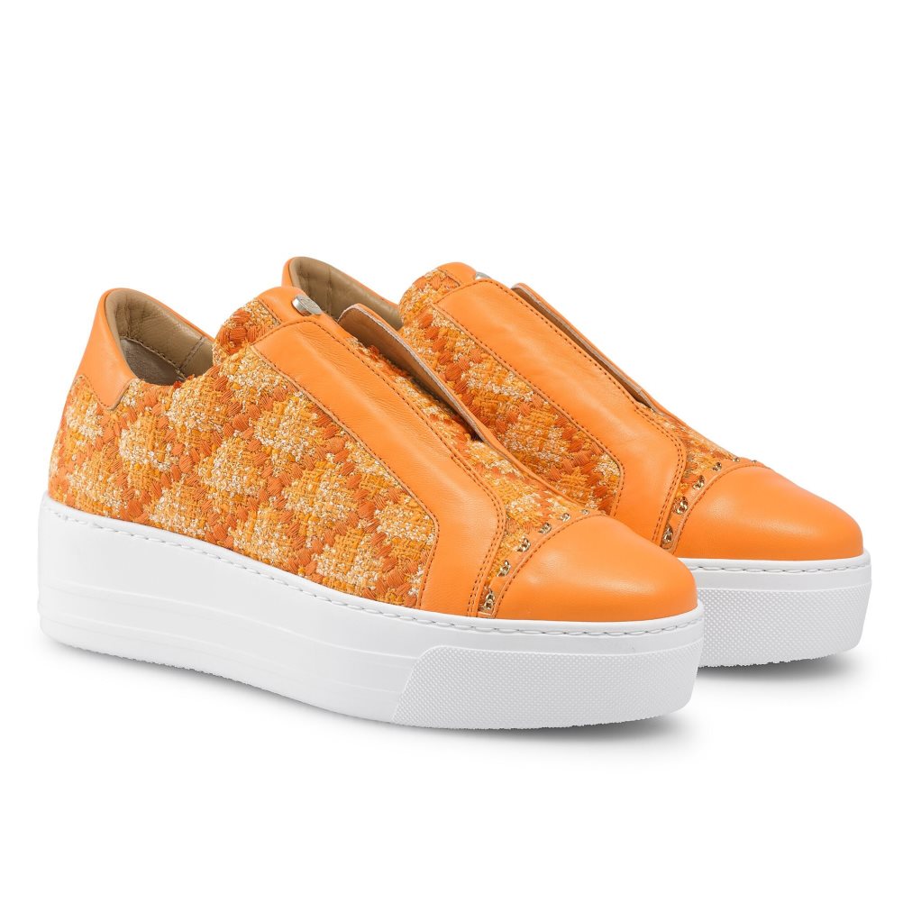 Dámské Tenisky Russell & Bromley Seawalk Laceless Oranžové | CZ-28369Y