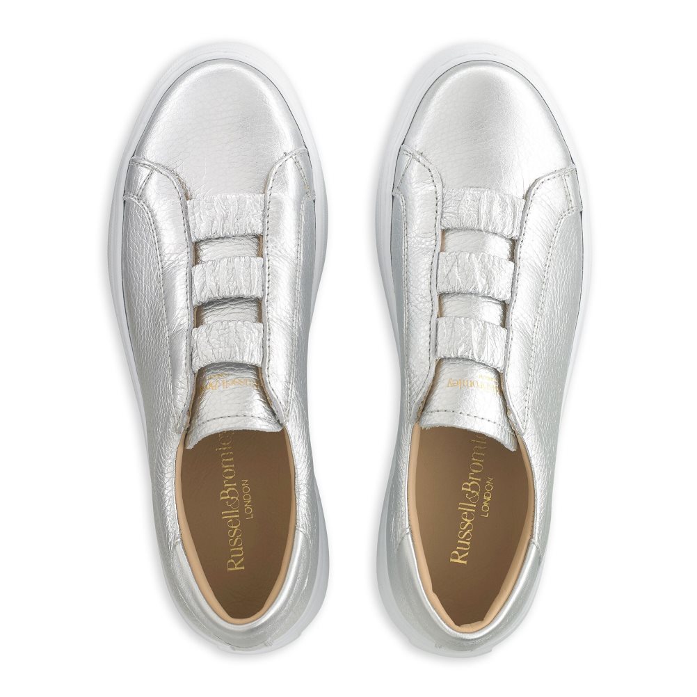 Dámské Tenisky Russell & Bromley Sirius Flatform Stříbrné | CZ-91748C