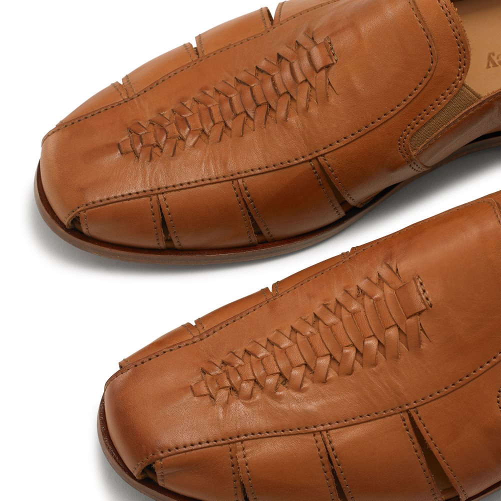 Pánské Boty Casual Russell & Bromley Southend Weave Detail Slip On Hnědé | CZ-70349Z