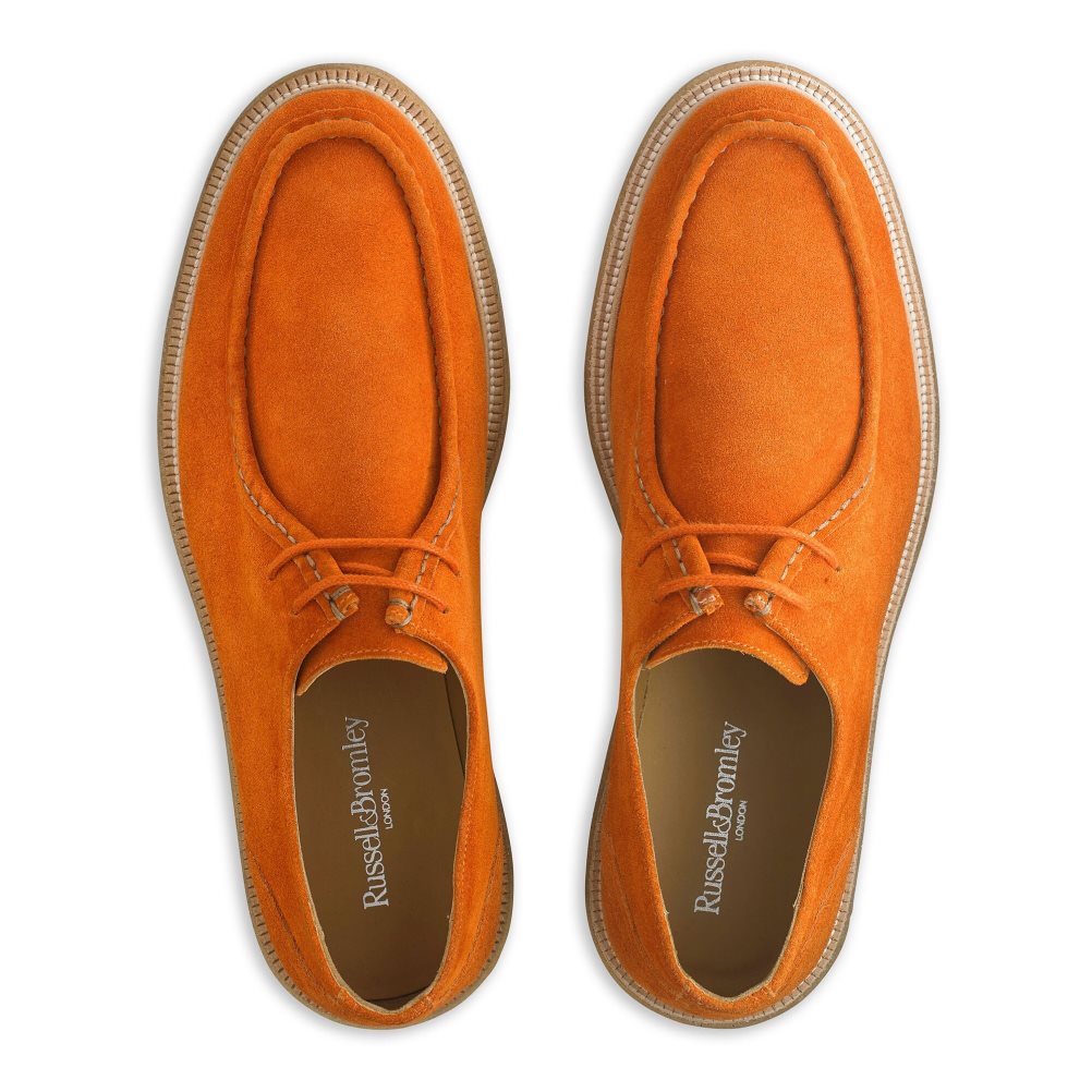 Pánské Boty Derby Russell & Bromley Algonquin Crepe Sole Trappeur Oranžové | CZ-03841X