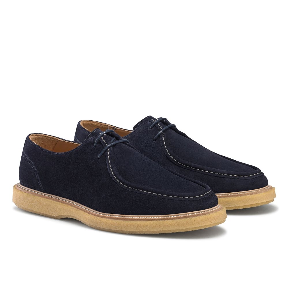 Pánské Boty Derby Russell & Bromley Algonquin Crepe Sole Trappeur Tmavě Blankyt | CZ-25031C
