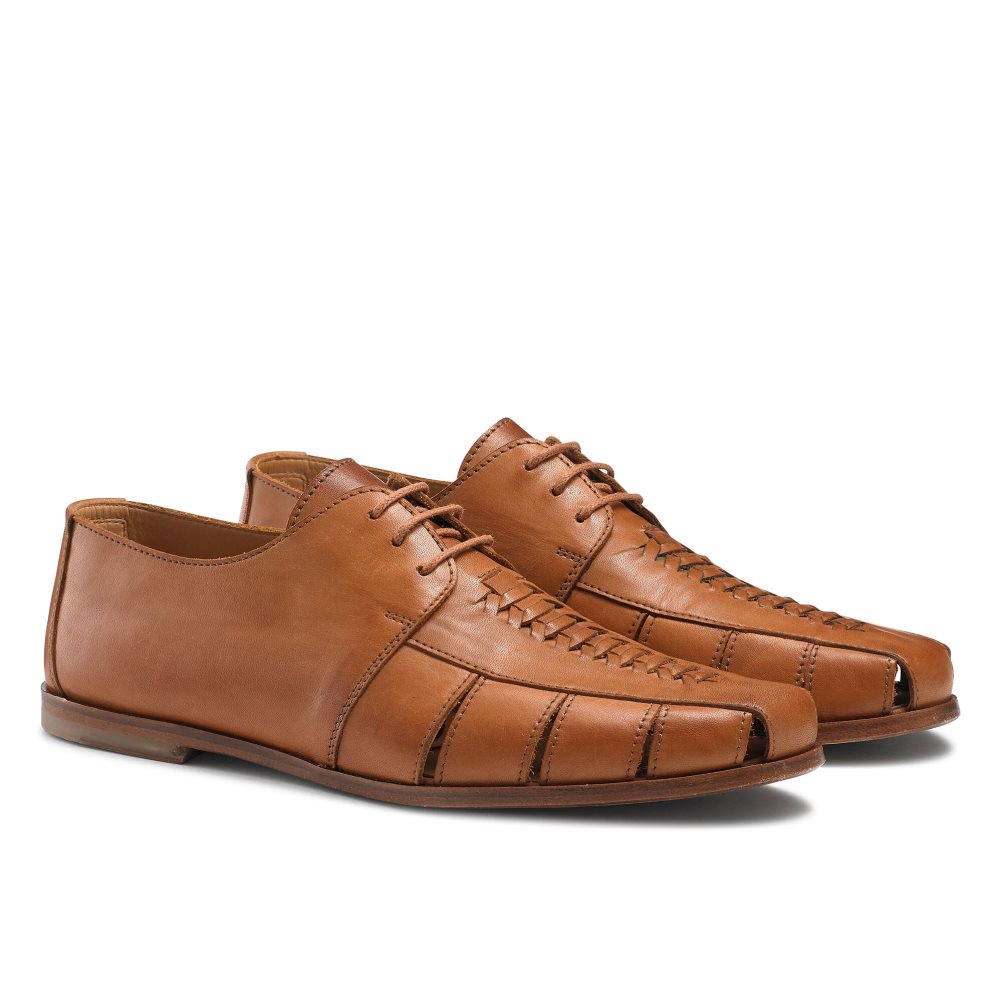 Pánské Boty Derby Russell & Bromley Southbound Weave Detail Hnědé | CZ-48361F
