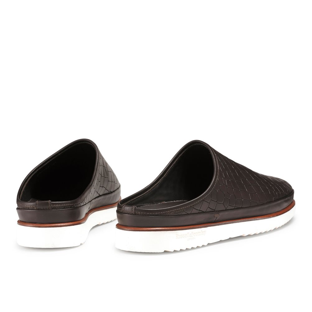 Pánské Boty Mules Russell & Bromley San Cataldo Tmavě Hnědé | CZ-70324X