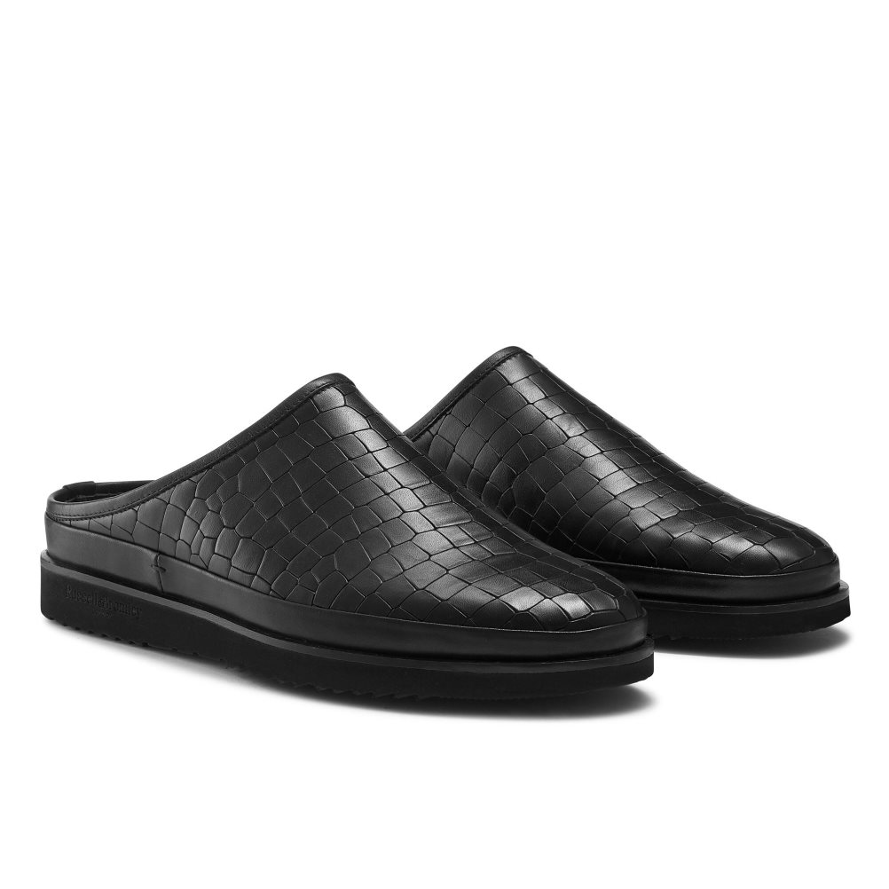 Pánské Boty Mules Russell & Bromley San Cataldo Černé | CZ-80217K