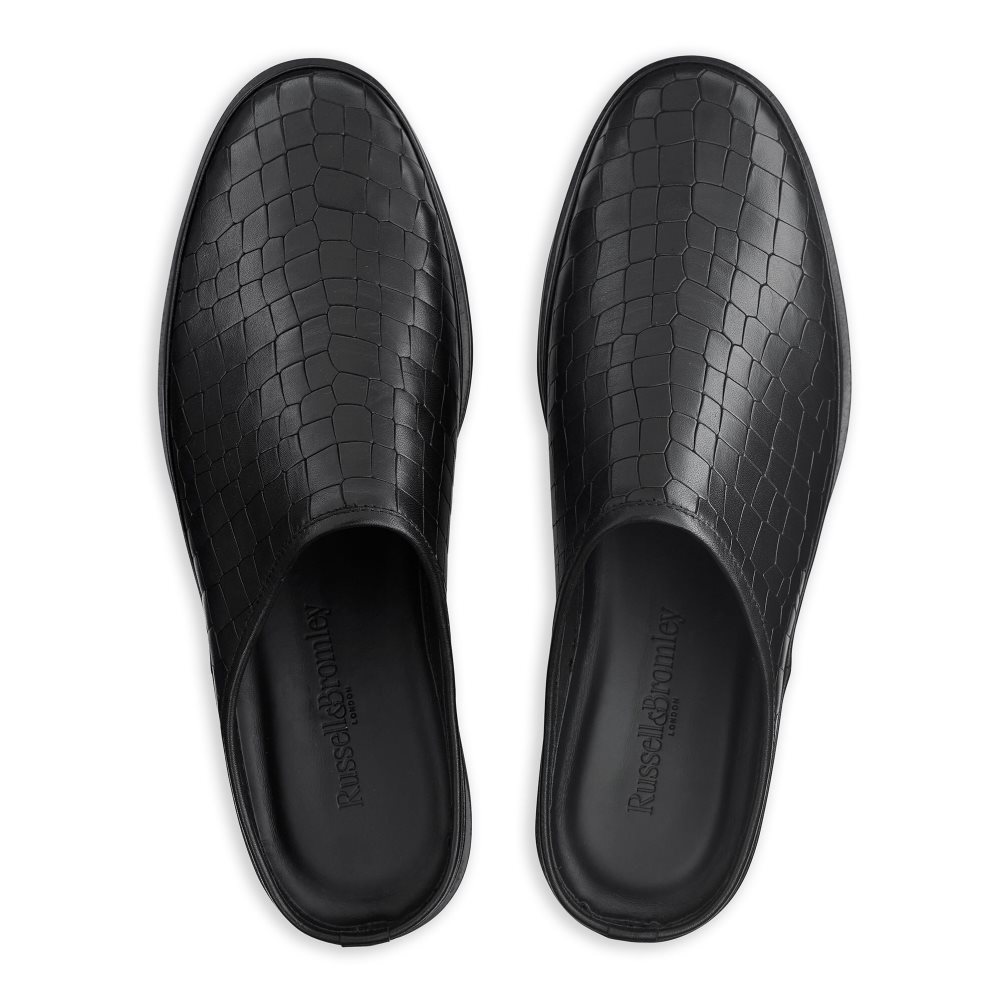 Pánské Boty Mules Russell & Bromley San Cataldo Černé | CZ-80217K