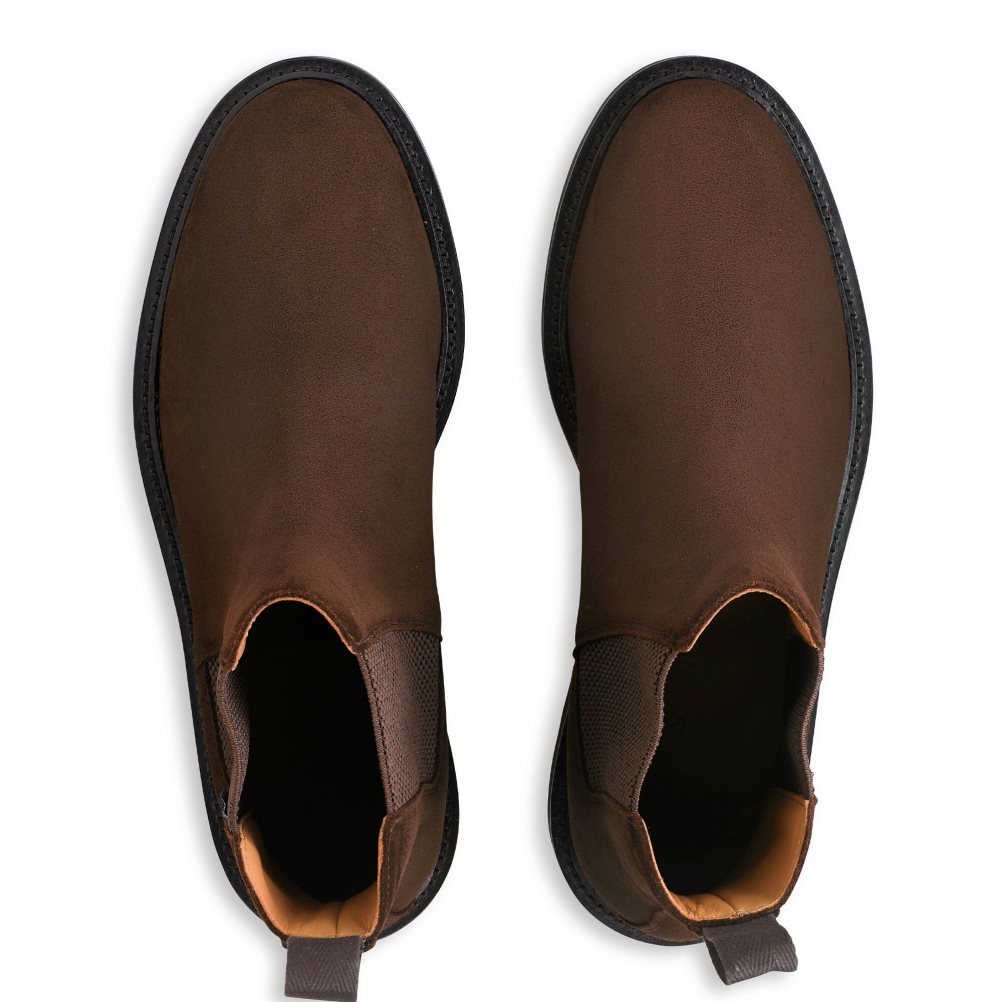 Pánské Chelsea Boty Russell & Bromley Bruton Čistěno Sole Tmavě Hnědé | CZ-04837N