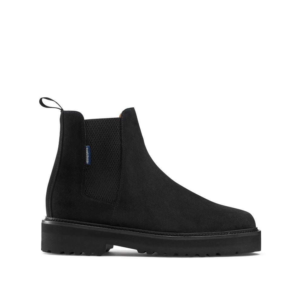 Pánské Chelsea Boty Russell & Bromley Bruton Čistěno Sole Černé | CZ-08472K
