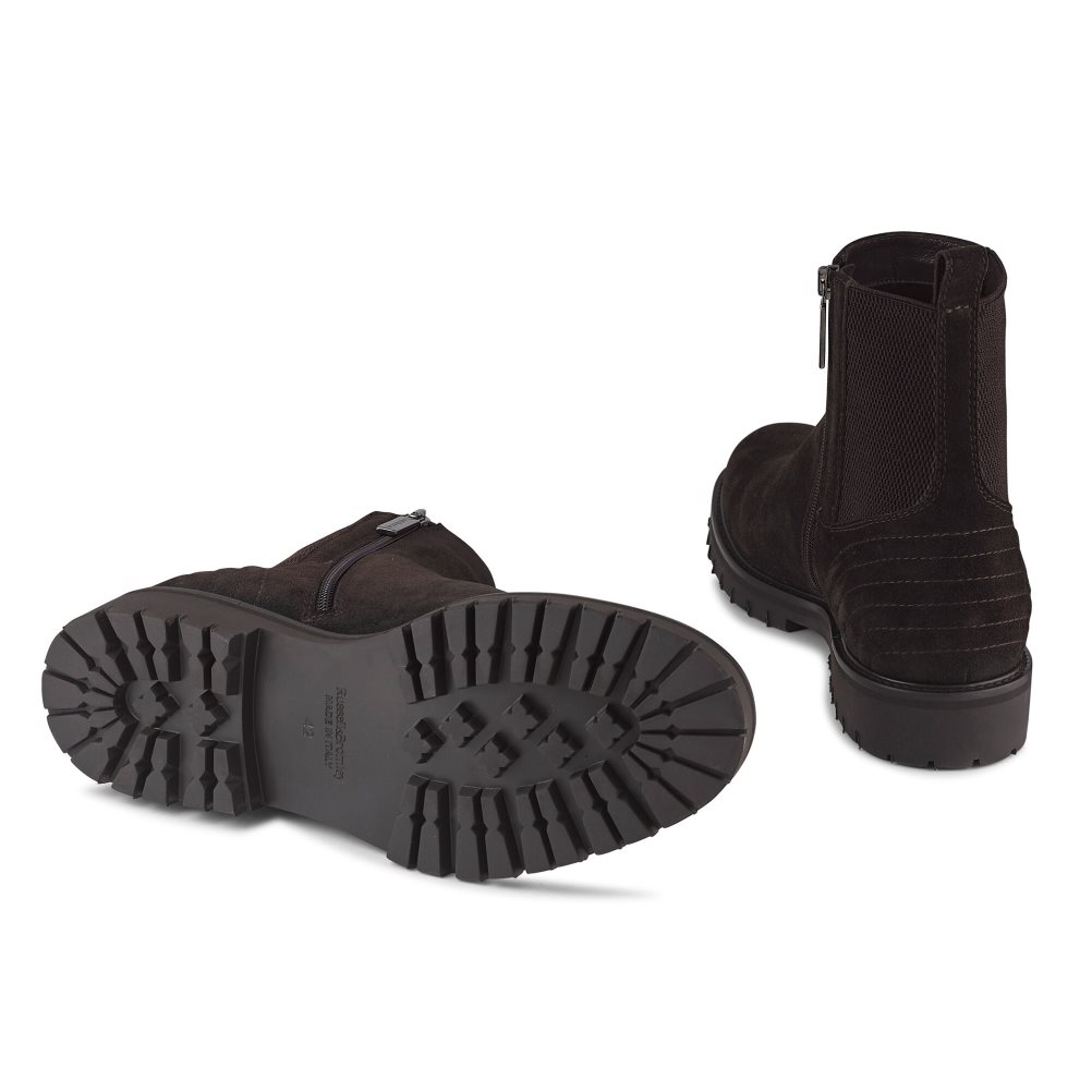 Pánské Chelsea Boty Russell & Bromley Brando Čokolády | CZ-71486A