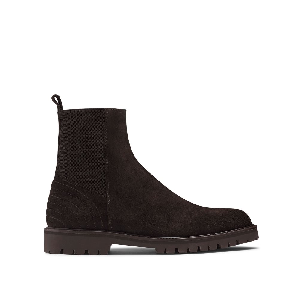 Pánské Chelsea Boty Russell & Bromley Brando Čokolády | CZ-71486A