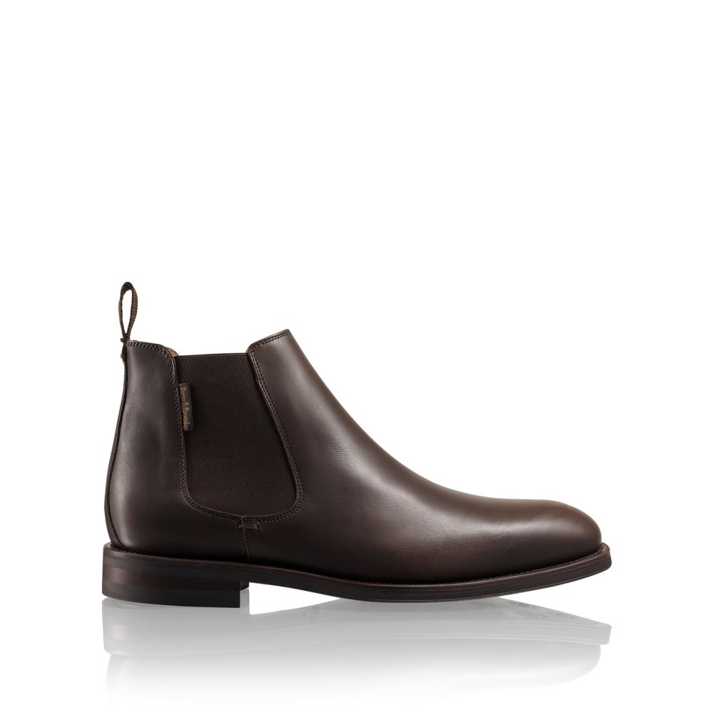 Pánské Chelsea Boty Russell & Bromley Burlington Čokolády | CZ-02546N