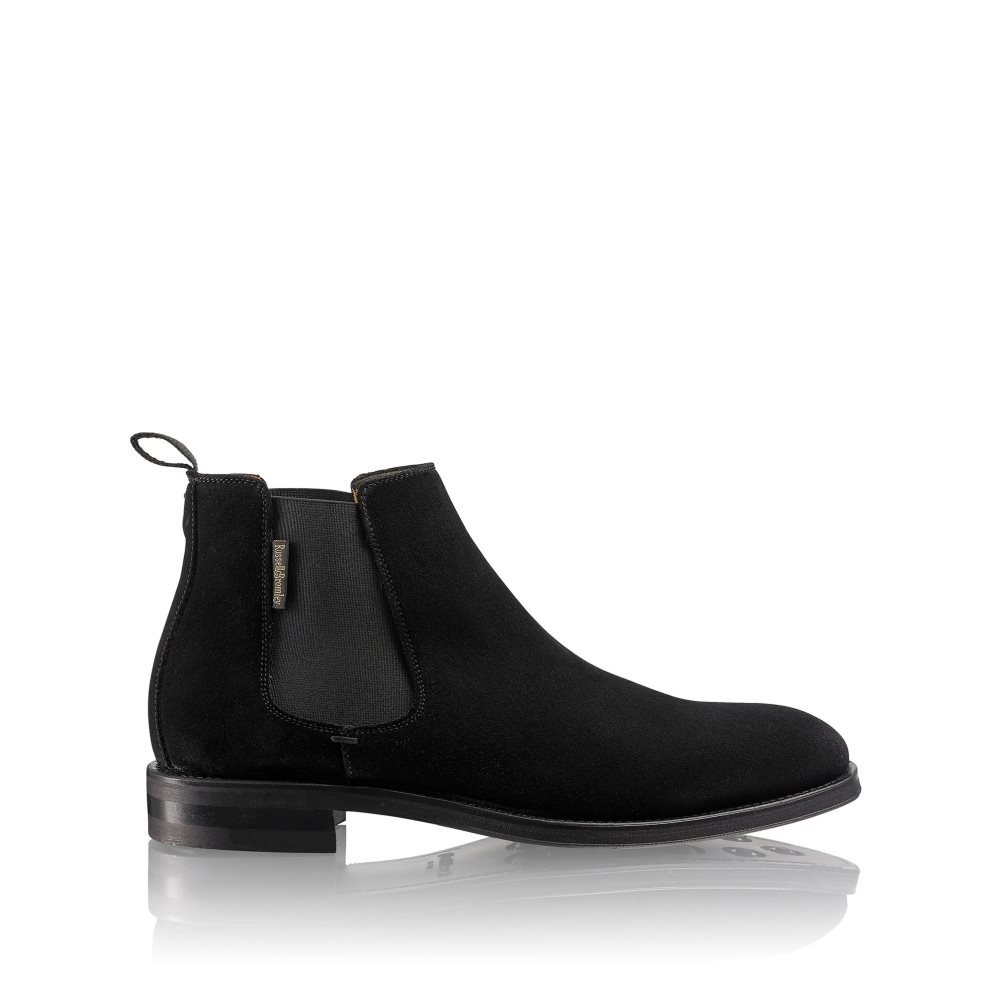 Pánské Chelsea Boty Russell & Bromley Burlington Černé | CZ-13902C