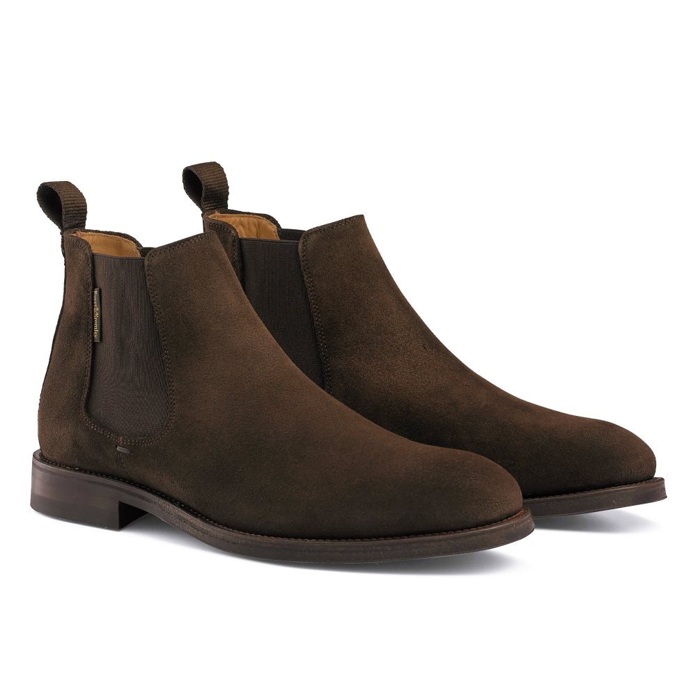 Pánské Chelsea Boty Russell & Bromley Burlington Tmavě Hnědé | CZ-41327G
