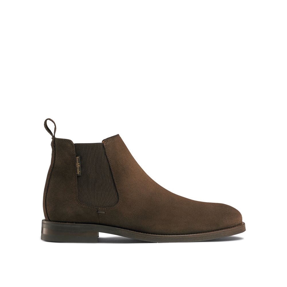Pánské Chelsea Boty Russell & Bromley Burlington Tmavě Hnědé | CZ-41327G