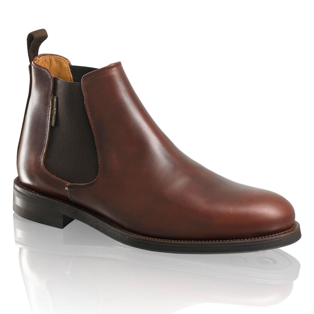 Pánské Chelsea Boty Russell & Bromley Guildford Tmavě Hnědé | CZ-26745Z