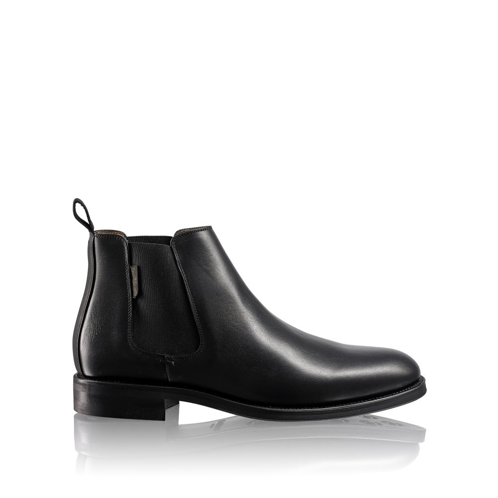 Pánské Chelsea Boty Russell & Bromley Guildford Černé | CZ-69134P