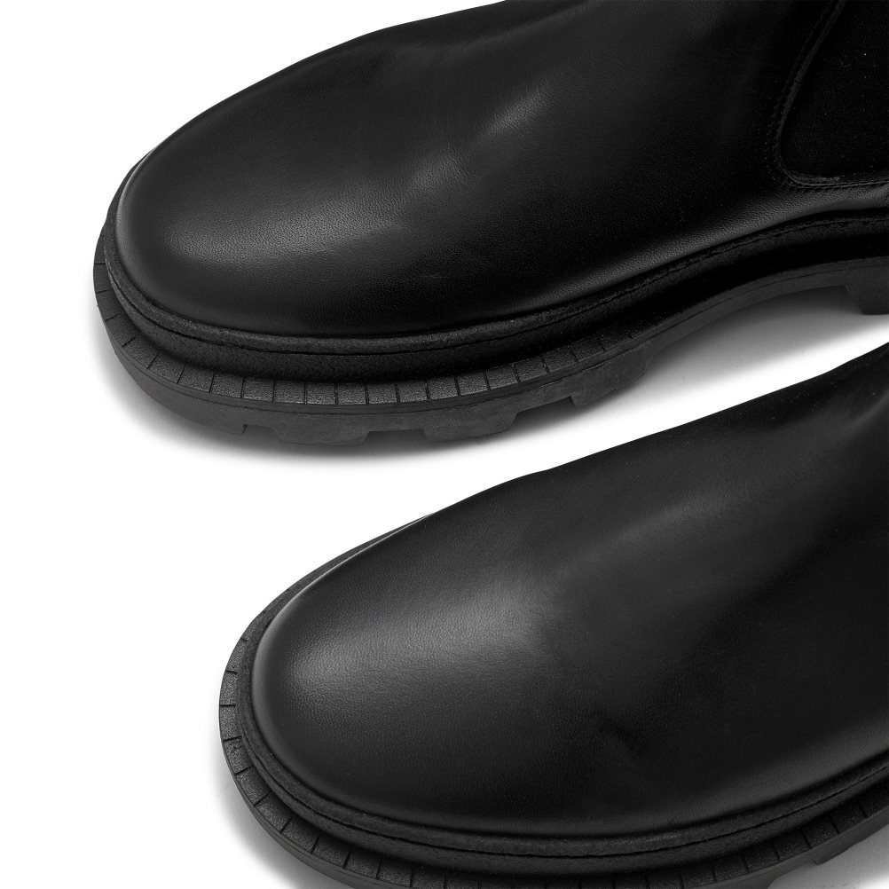 Pánské Chelsea Boty Russell & Bromley Off Grid Tlustý Sole Černé | CZ-80719M