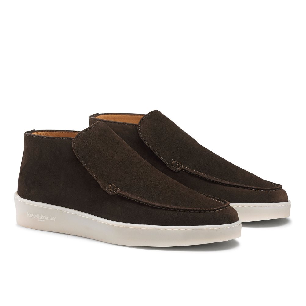 Pánské Chukka Boty Russell & Bromley Monterey Slip On Čokolády | CZ-68905Z