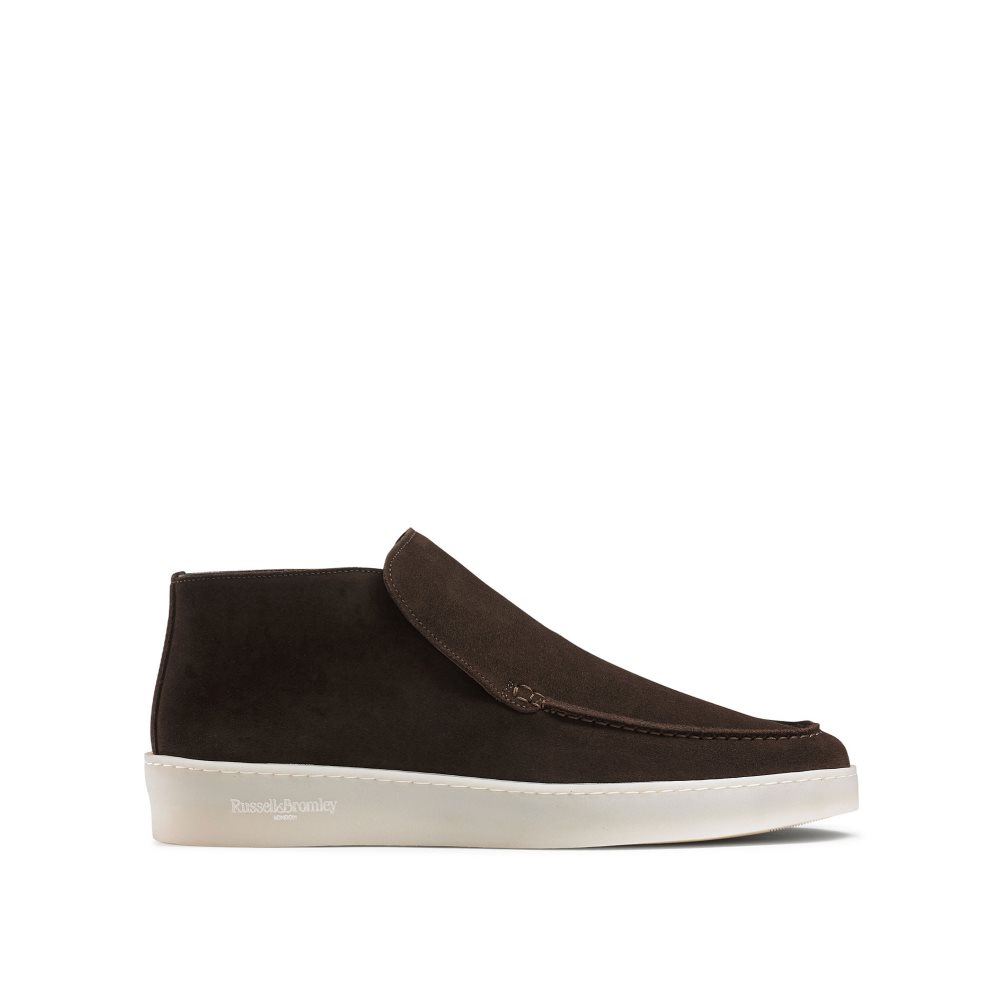 Pánské Chukka Boty Russell & Bromley Monterey Slip On Čokolády | CZ-68905Z