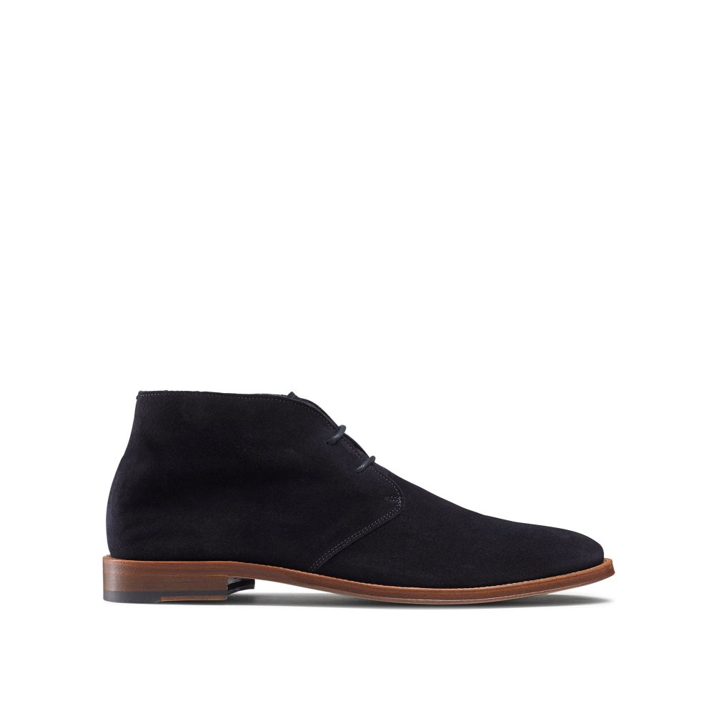 Pánské Chukka Boty Russell & Bromley Pall Mall Unlined Tmavě Blankyt | CZ-04581Z
