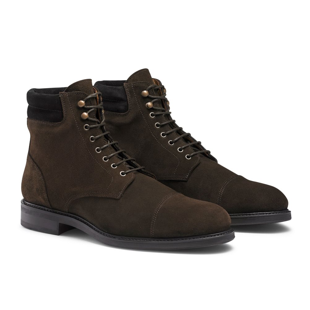 Pánské Kotníkové Boty Russell & Bromley Brigade 6 Eyelet Krajkové Up Čokolády | CZ-18702G