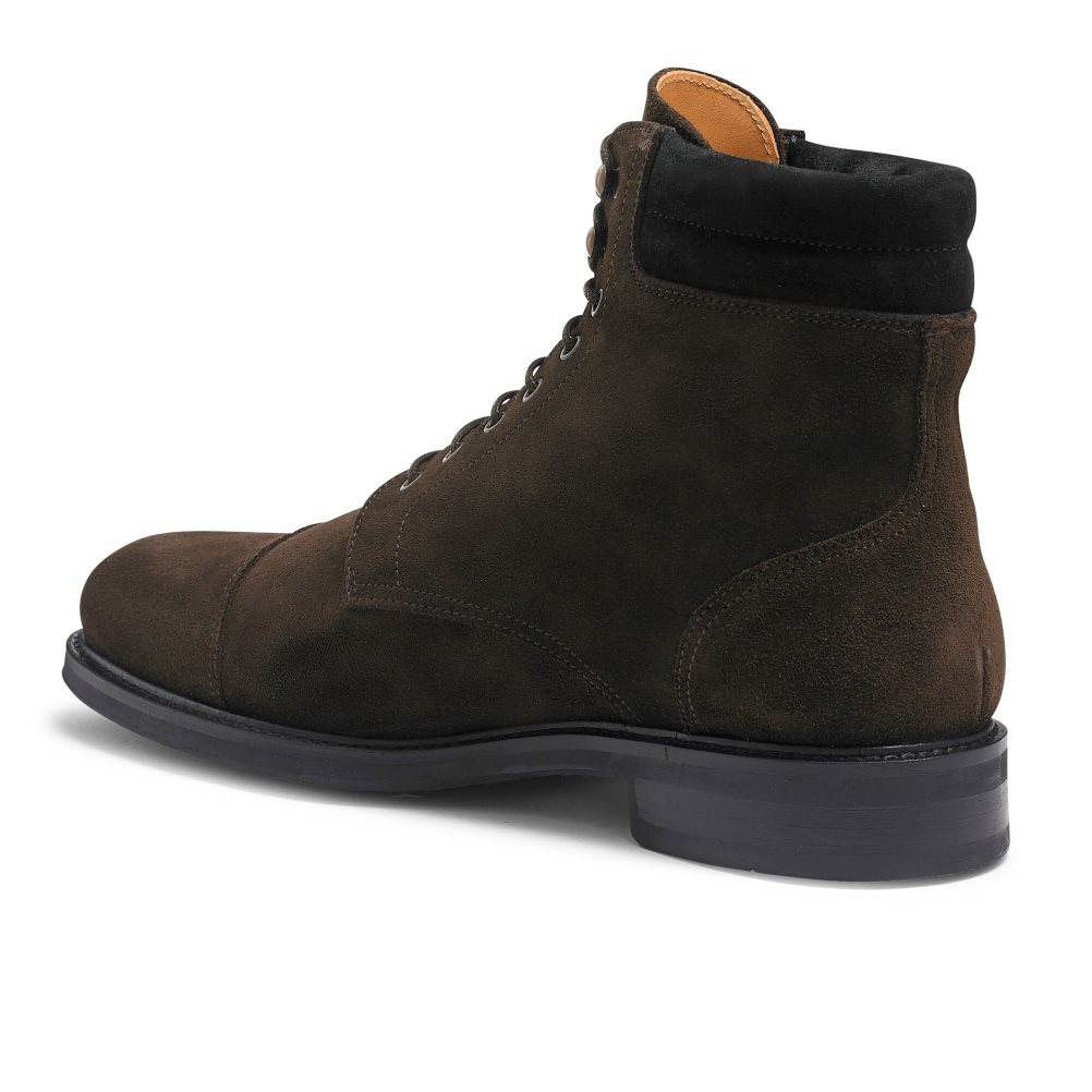 Pánské Kotníkové Boty Russell & Bromley Brigade 6 Eyelet Krajkové Up Čokolády | CZ-18702G