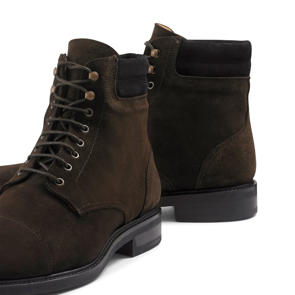 Pánské Kotníkové Boty Russell & Bromley Brigade 6 Eyelet Krajkové Up Čokolády | CZ-18702G