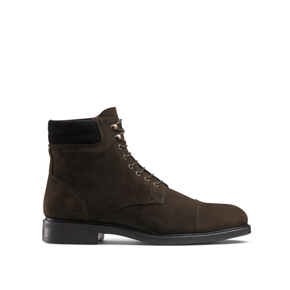 Pánské Kotníkové Boty Russell & Bromley Brigade 6 Eyelet Krajkové Up Čokolády | CZ-18702G