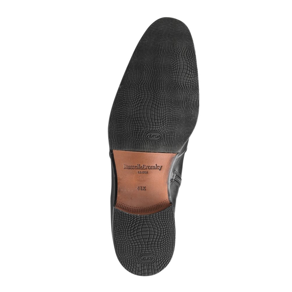 Pánské Kotníkové Boty Russell & Bromley Repeat Zip Černé | CZ-19573X