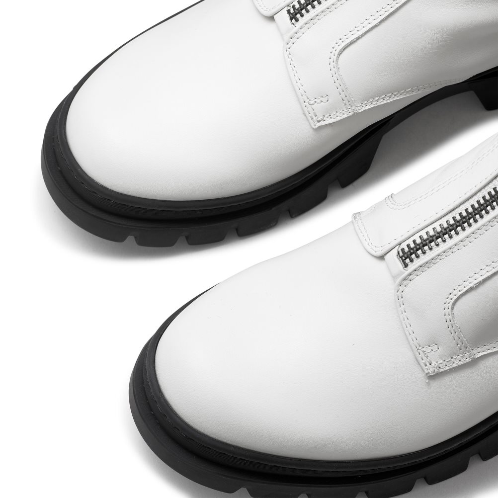 Pánské Kotníkové Boty Russell & Bromley Zip Wire Dryleks Zip Up Bílé | CZ-24031Q