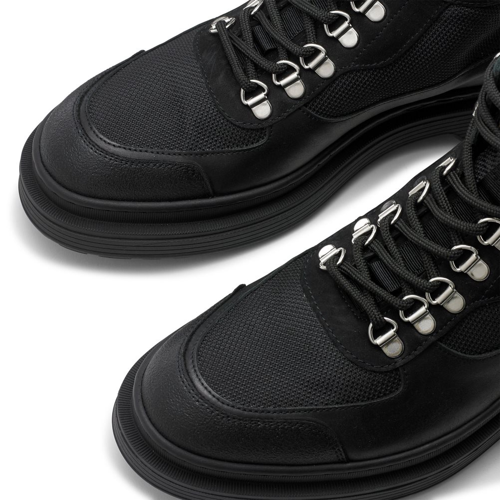 Pánské Kotníkové Boty Russell & Bromley Trailové Hiker Krajkové Černé | CZ-35418Q