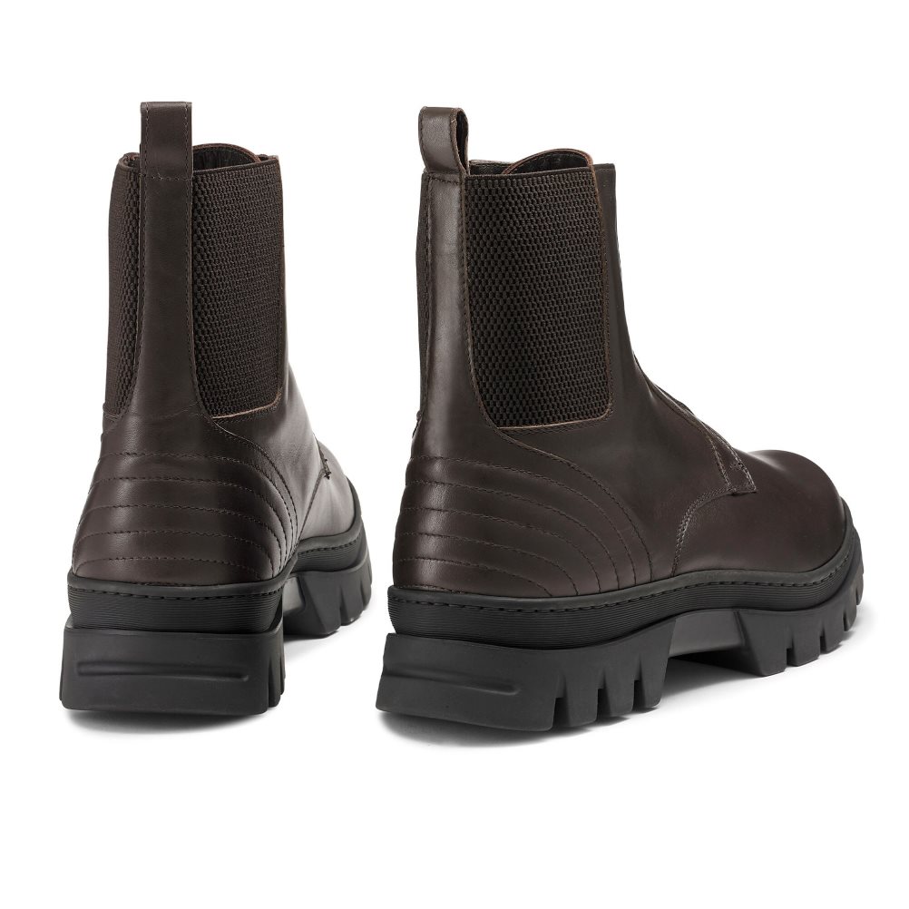 Pánské Kotníkové Boty Russell & Bromley Zip Wire Dryleks Zip Up Čokolády | CZ-40798L