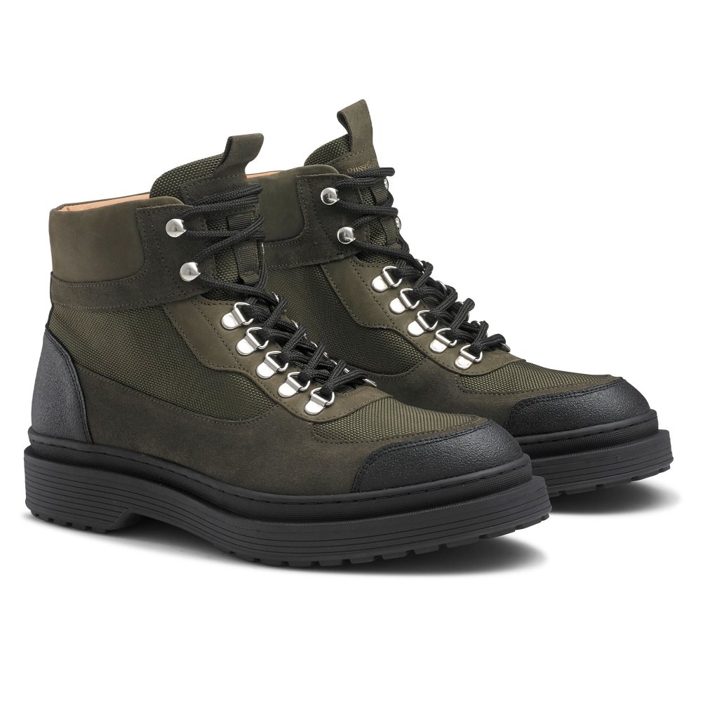 Pánské Kotníkové Boty Russell & Bromley Trailové Hiker Krajkové Olivy Zelené | CZ-42130Q