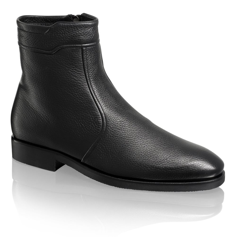 Pánské Kotníkové Boty Russell & Bromley Reheat Zip With Fur Černé | CZ-61095R