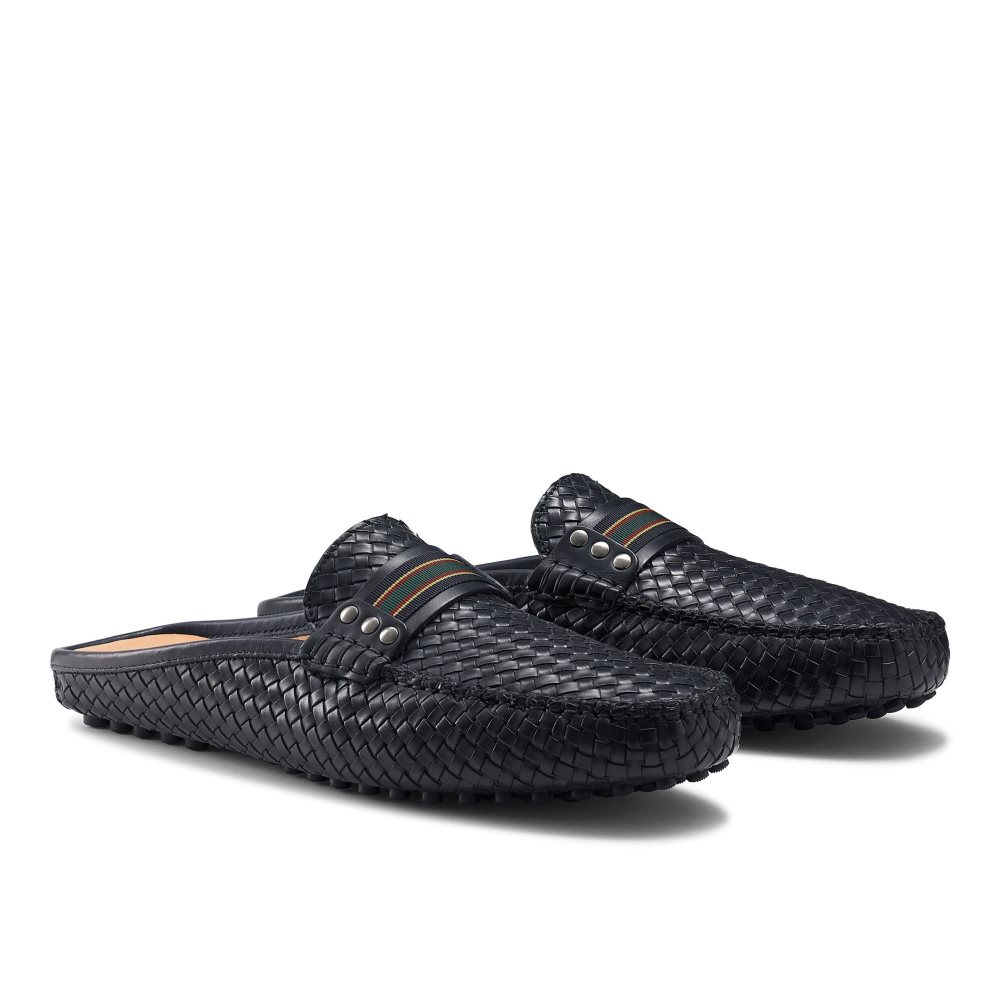 Pánské Loafers Russell & Bromley Cabriolet Backless Tmavě Blankyt | CZ-56870G