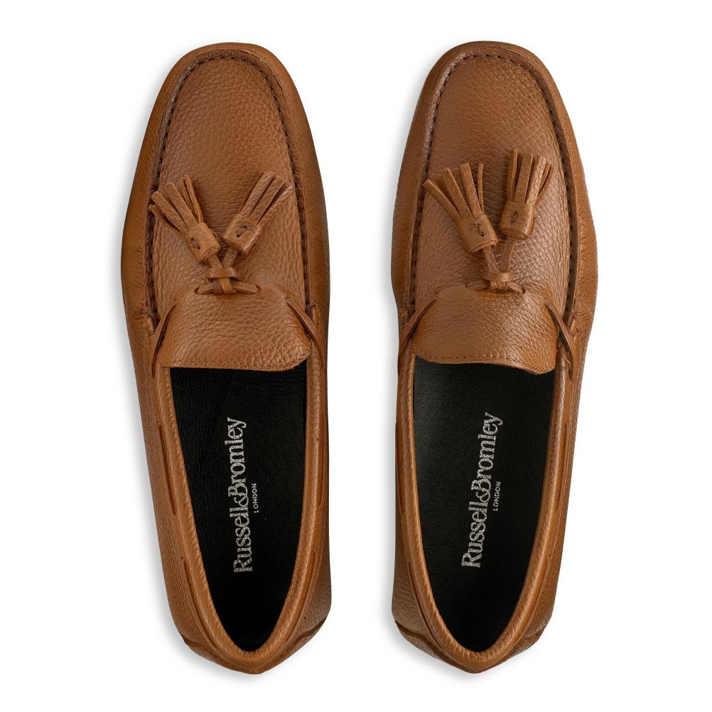 Pánské Mokasíny Russell & Bromley Monza Tassel Hnědé | CZ-14706H