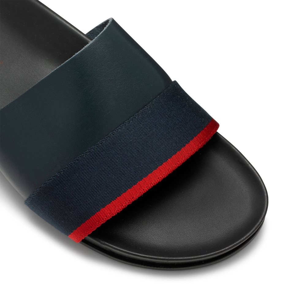 Pánské Pantofle Russell & Bromley Fab Slip Tmavě Blankyt | CZ-82604Q