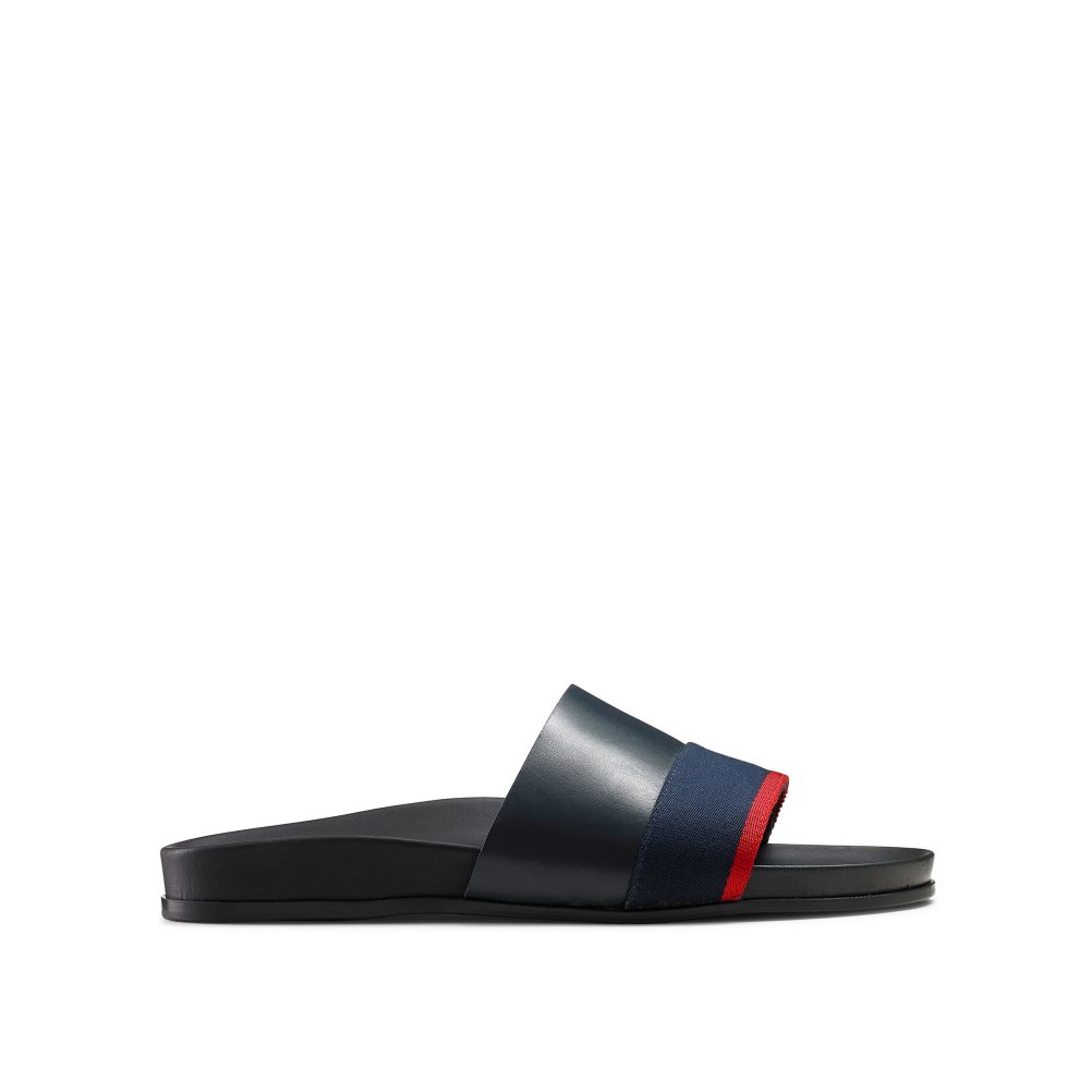 Pánské Pantofle Russell & Bromley Fab Slip Tmavě Blankyt | CZ-82604Q