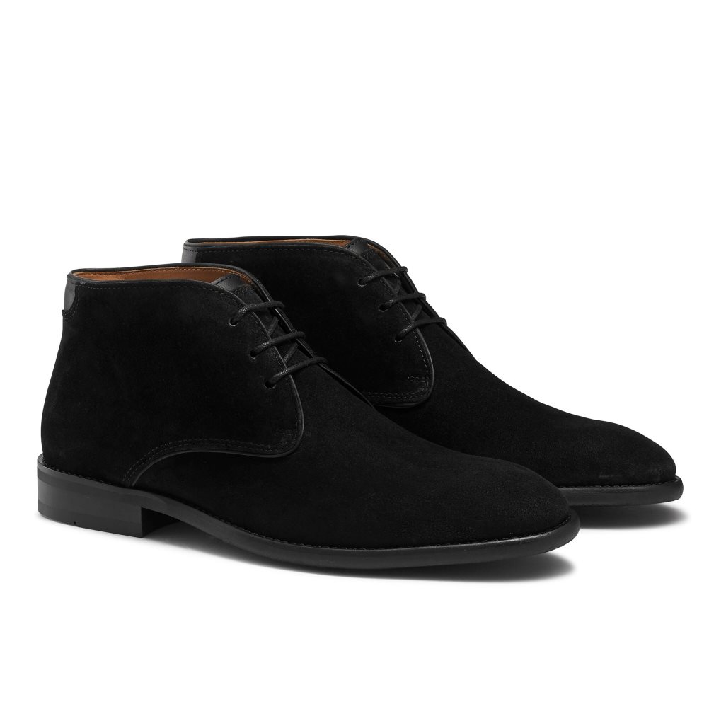 Pánské Pouštní Boty Russell & Bromley Classic Černé | CZ-59274M