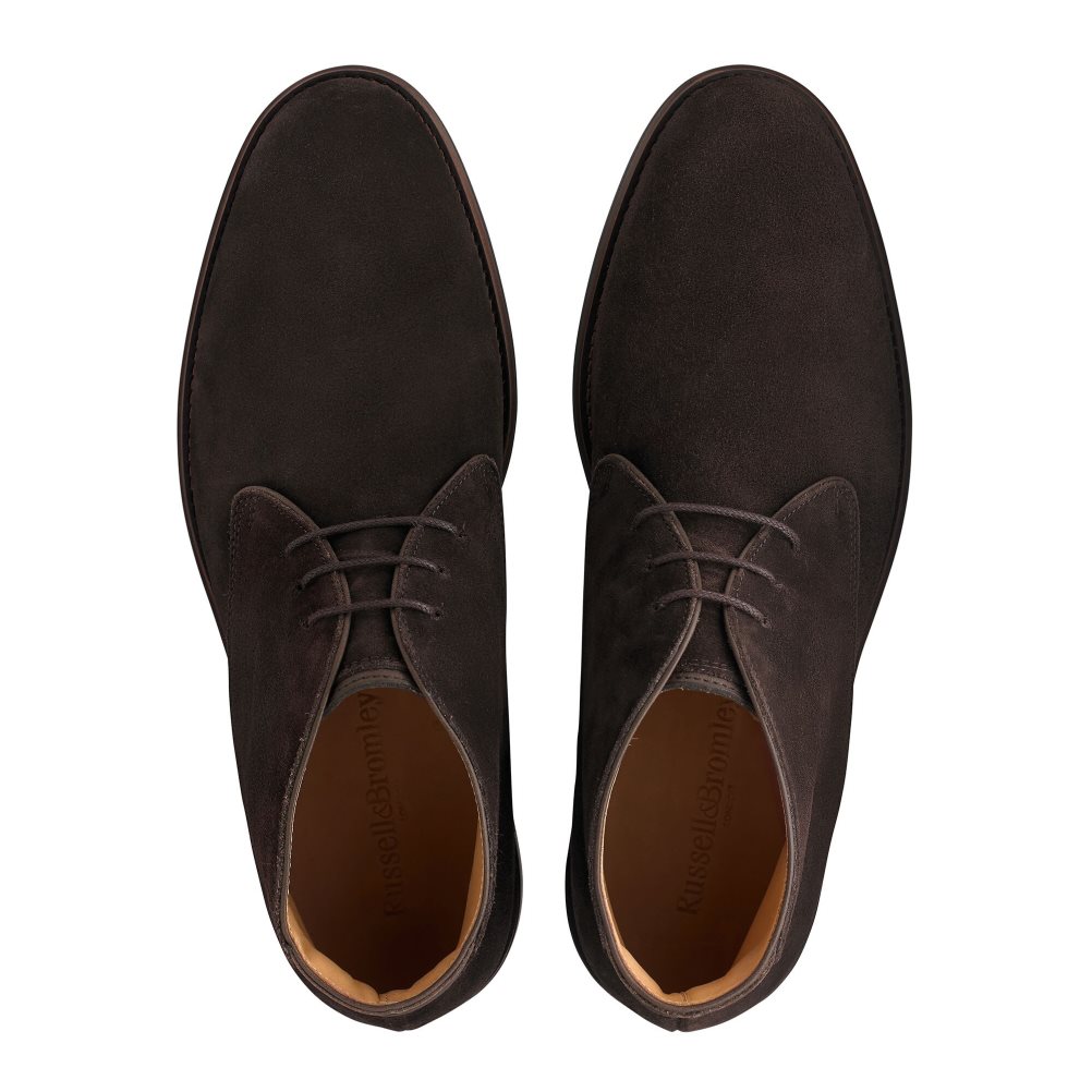 Pánské Pouštní Boty Russell & Bromley Classic Čokolády | CZ-70962L