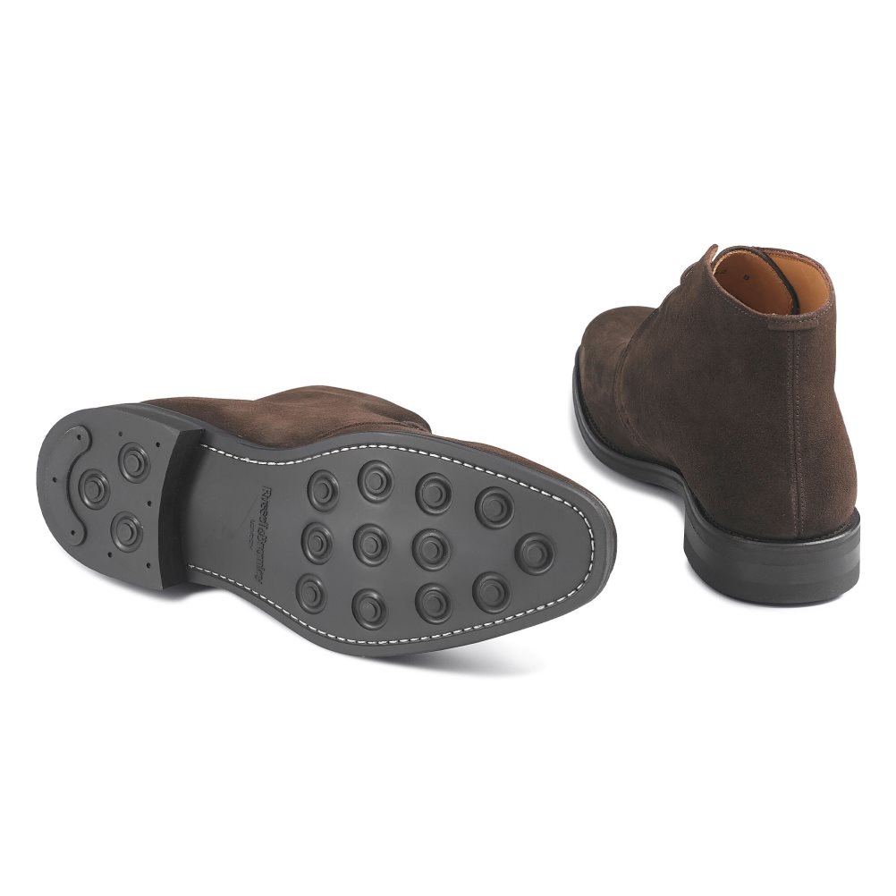Pánské Pouštní Boty Russell & Bromley Jermyn Laced Čokolády | CZ-94150V