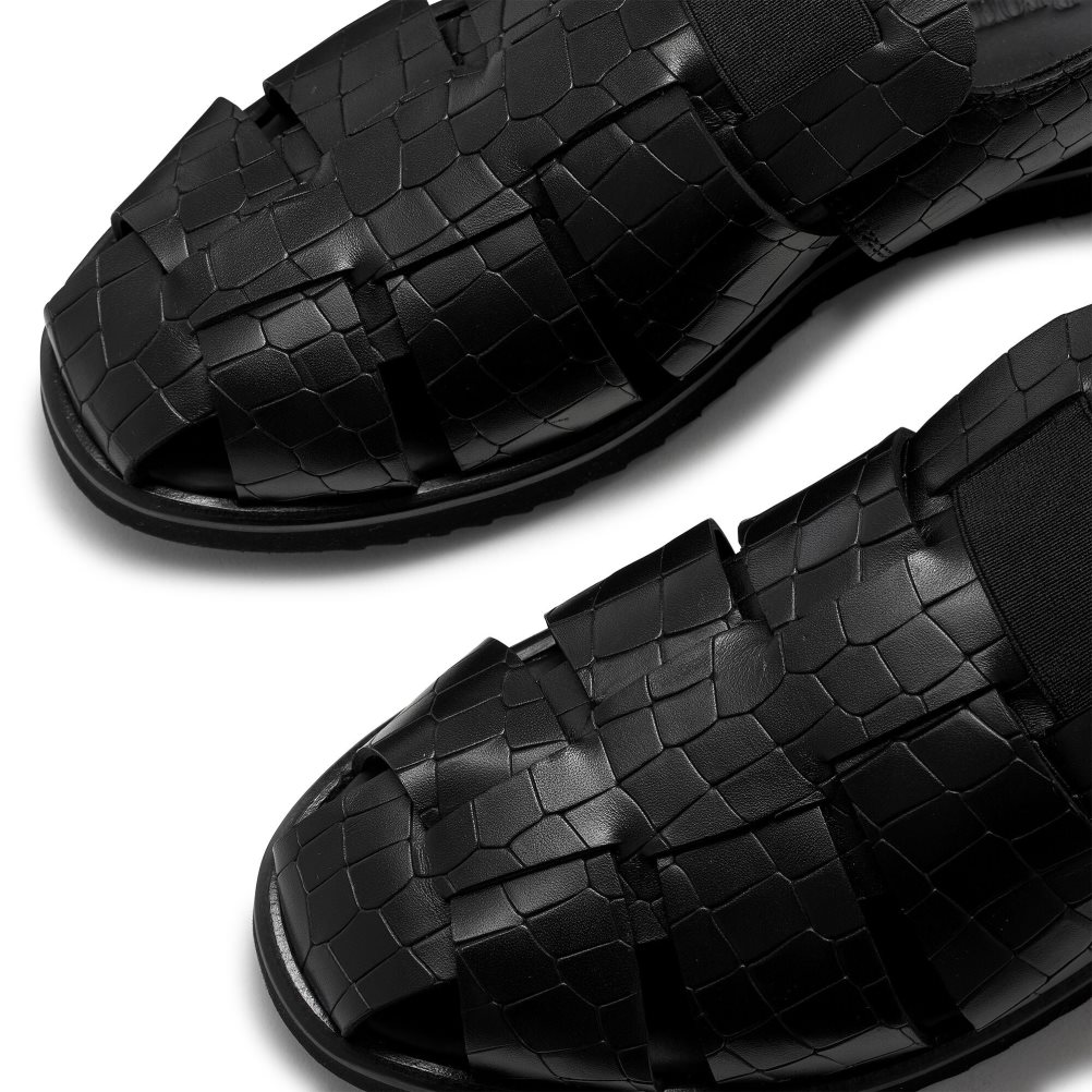 Pánské Sandály Russell & Bromley San Cono Přezkou Closed Špicí Černé | CZ-38546U