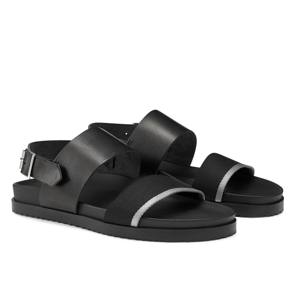 Pánské Sandály Se Zadním Páskem Russell & Bromley Fab Track Černé | CZ-94127Q