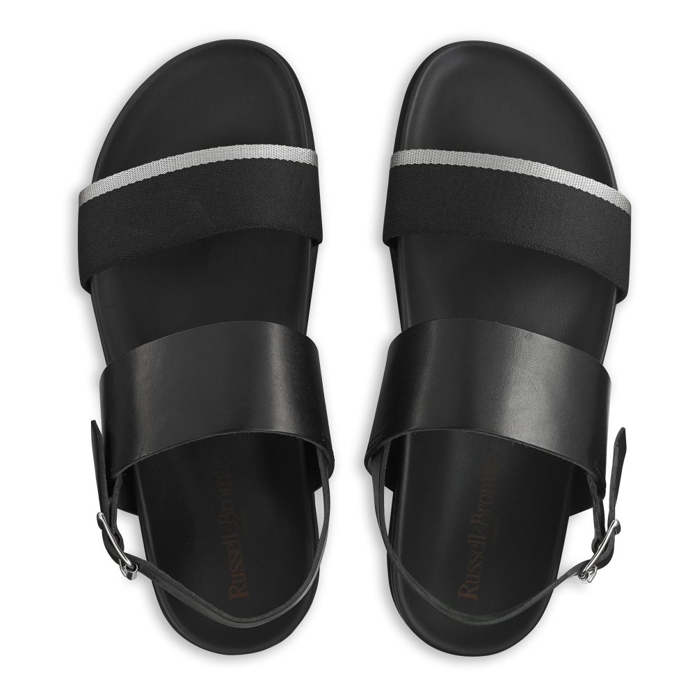 Pánské Sandály Se Zadním Páskem Russell & Bromley Fab Track Černé | CZ-94127Q