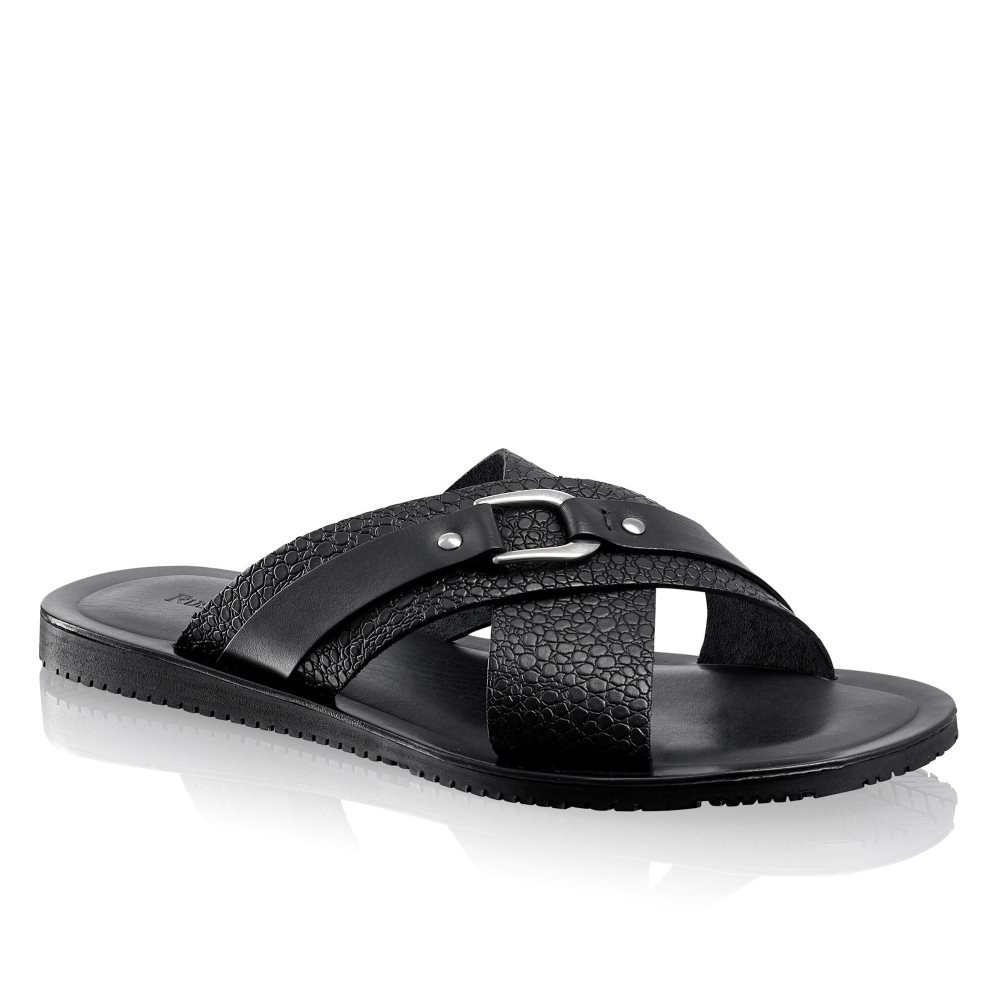 Pánské Sandály Skluzavky Russell & Bromley Dream Černé | CZ-17429C